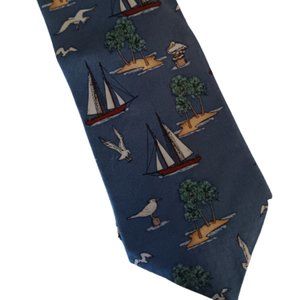 Tango Sailboat Nautical Silk Tie